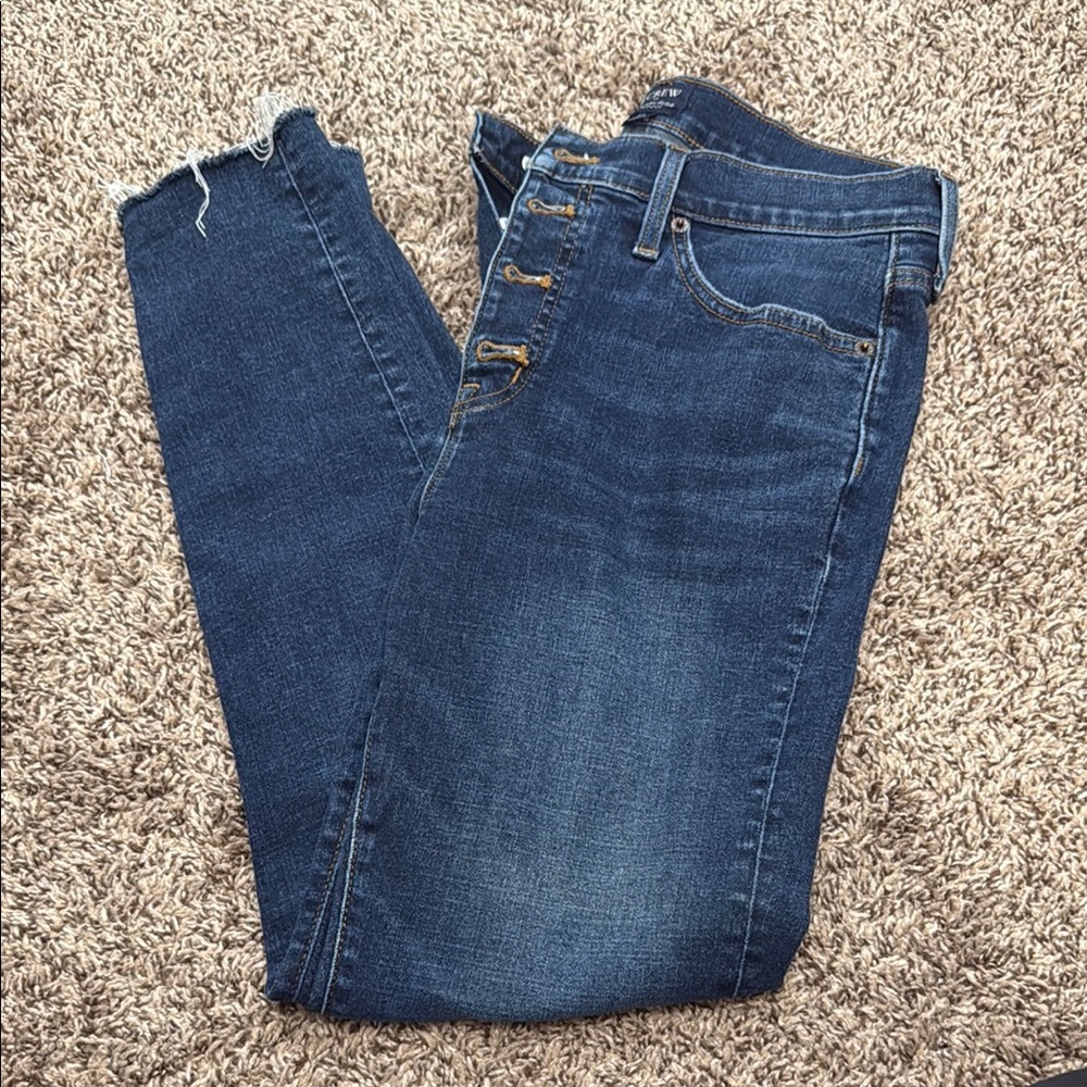 J Crew Factory 10” high rise skinny with button fly